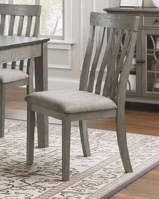 Sunvega Gray Fabric Upholstered 1pc Bench with Wood Frame for Dining Room