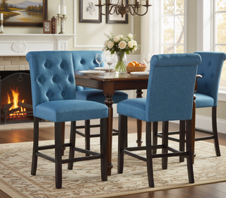 Sunvega Tufted Counter Height Dining Chairs with Padded Seats and Backs in Tan