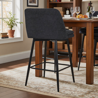 Sunvega Counter Height Swivel Bar Stools Set of 2 with Upholstered Seat and Back