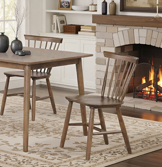 Sunvega Mid-Century Modern Dining Chairs with Spindle Back and Shaker Legs