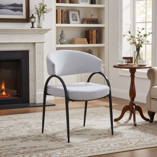 Sunvega Modern Upholstered Dining Chairs With Sturdy Metal Legs Set of 2