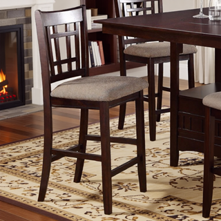 Sunvega Round Counter Height Dining Table with Leaf and Open Storage Base