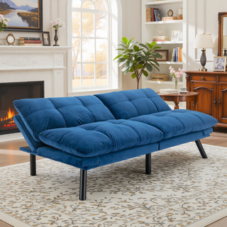 Sunvega Modern 2 Seater Sofa Bed with Adjustable Armrest and Backrest