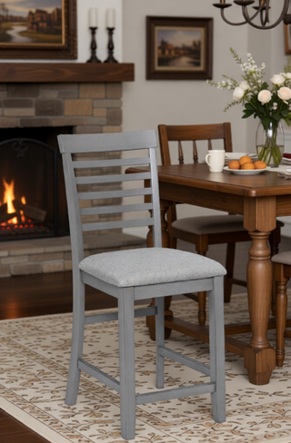 Sunvega Modern Wooden Counter Height Chairs Set of 4 with Padded Seat for Dining Room