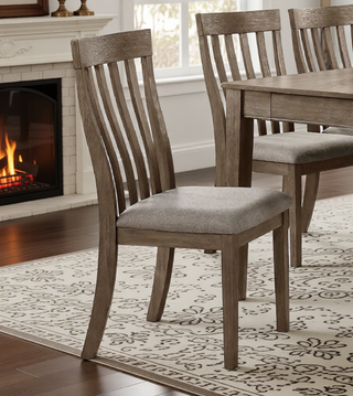 Sunvega Gray Fabric Upholstered 1pc Bench with Wood Frame for Dining Room
