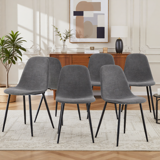 Sunvega Modern Medieval Style Dining Chairs with Velvet Cushions and Golden Metal Legs