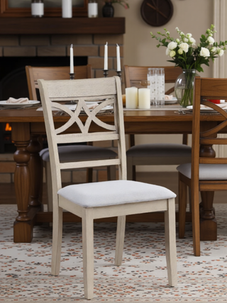 Sunvega Transitional Antique Gray Finish Rectangular Dining Table
