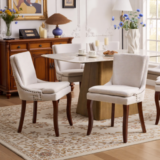 Sunvega Modern Dining Chairs Set of 2 with Double-Layer Cushioning and Mid Back