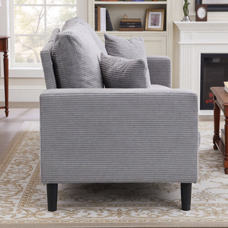 Sunvega 74 Inch High Resilience Three Seater Sofa with Sturdy Wooden Frame