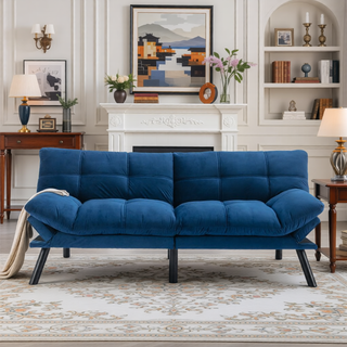 Sunvega Modern 2 Seater Sofa Bed with Adjustable Armrest and Backrest