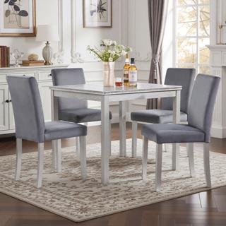 Sunvega Stylish Solid Wood Counter Height Chairs with Padded Seat for Dining Room