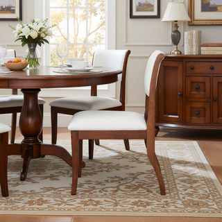 Sunvega Premium Oak Round Dining Table with Pedestal Base for 2-4 Seaters