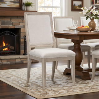 Sunvega Modern Contemporary Gray Finish Oak Wood Dining Table with Extension Leaf