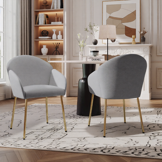 Sunvega Modern Upholstered Dining Chair Set of 2 with Comfortable Seat