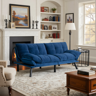 Sunvega Modern 2 Seater Sofa Bed with Adjustable Armrest and Backrest