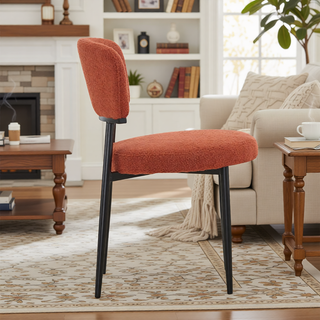 Sunvega Modern Upholstered Dining Chairs with Soft Seat and Metal Legs Set of 2 White