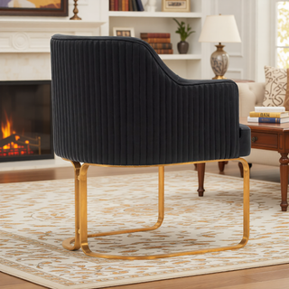 Sunvega Modern Taupe Dining Chair with Gold Legs and Leatherette Upholstery for Dining Room