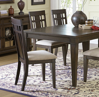 Sunvega Dark Brown Finish Wooden Dining Bench with Beige Fabric Upholstered Seat