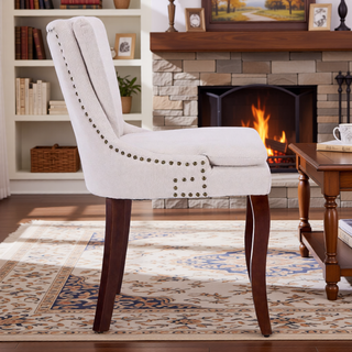 Sunvega Modern Dining Chairs Set of 2 with Double-Layer Cushioning and Mid Back