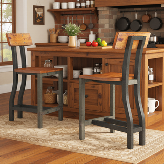 Sunvega 7-Drawer Dresser in Rustic Brown and Gunmetal Finish Wooden Furniture