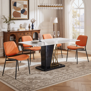 Sunvega Mid Century Modern Retro French Style Dining Chairs Set of 2 with Walnut Bentwood Back