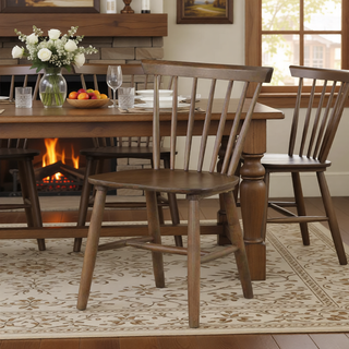 Sunvega Mid-Century Modern Dining Chairs with Spindle Back and Shaker Legs