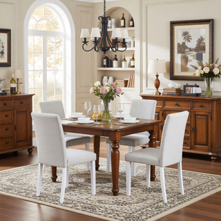 Sunvega Stylish Solid Wood Counter Height Chairs with Padded Seat for Dining Room