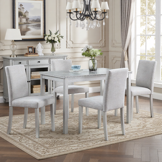 Sunvega Stylish Solid Wood Counter Height Chairs with Padded Seat for Dining Room