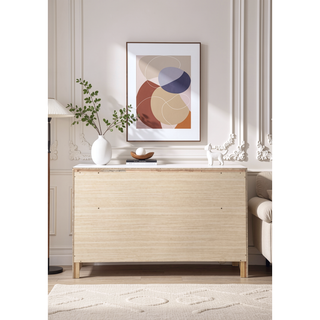 Sunvega Chic Nightstand with Textured Surface and Jewelry Drawer for Bedroom