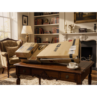Sunvega Vanity Desk with Mirror Lights Large Drawer 1 Level Storage Dresser