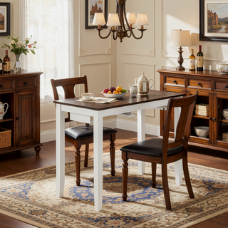 Sunvega Industrial Bar Table and Chairs Set with 2 Stools for Kitchen Dining Room