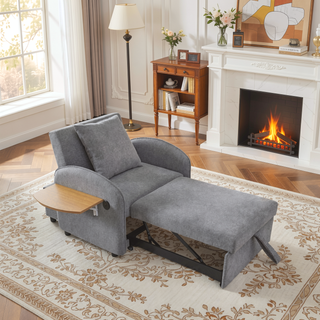 Sunvega 3-in-1 Convertible Sofa Bed with Computer Board USB Ports for Work and Relaxation
