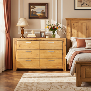 Sunvega Compact Nightstand with Smooth Glide and Mortise Tenon Joinery