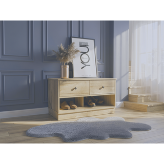 Sunvega Tulip Storage Bench with Two Drawers and Two Shelves