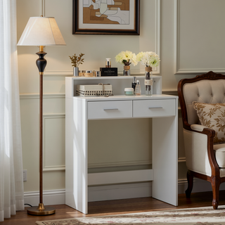 Sunvega Hollywood Style Vanity Desk with Mirror and 11 Lights 3 Modes Large Drawer for Bedroom