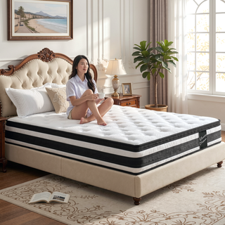 Sunvega 12 Inch Twin Size Hybrid Mattress with Oeko-Tex 100 Knitted Cover