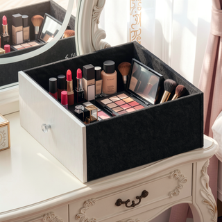 Sunvega Jewelry Cabinet Armoire with Full Length Mirror and Lockable Storage
