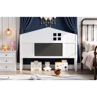 Sunvega Natural Wooden Montessori Floor Bed Frame with Fence and Door for Kids