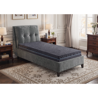 Sunvega Firm Comfort 8" Twin Size Gel-Infused Memory Foam Hybrid Mattress in Dark Gray