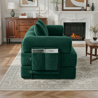 Sunvega Foldable Compressible Sofa with Metal Frame and Cushions for Small Spaces