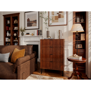 Sunvega Modern Wooden Chest of Drawers with Spacious Storage Compartments for Bedroom