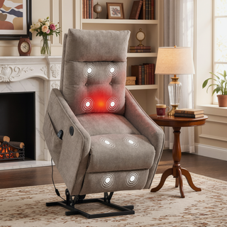 Sunvega Single Motor Power Lift Recliner Chair with Massage and Heat for Elderly