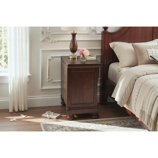 Sunvega Antique Cherry Wood Nightstand with 29 by 18 by 30 Inch Dimensions