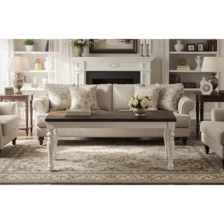 Sunvega Acacia and Asian Hardwood Bench with Wire Brushed Two Tone Finish