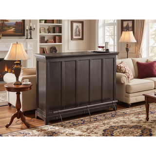 Sunvega Garcia Collection Dark Brown Ebony Hardwood Bar Counter with Silverstone Top
