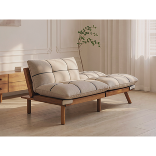 Sunvega Modern 2 Seater Sofa Bed with Adjustable Armrest and Backrest