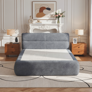 Sunvega Plush Compressible Chenille Sofa Bed with Sponge Support for Living Room