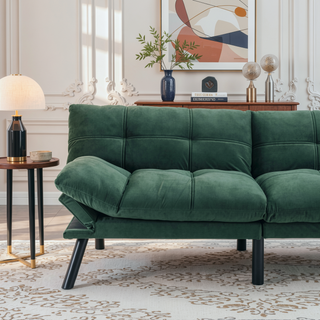 Sunvega Modern 2 Seater Sofa Bed with Adjustable Armrest and Backrest