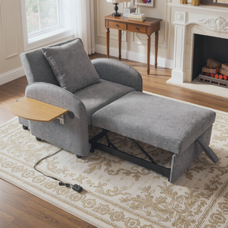 Sunvega 3-in-1 Convertible Sofa Bed with Computer Board USB Ports for Work and Relaxation
