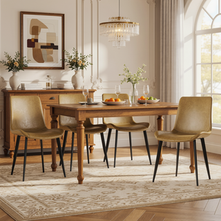 Sunvega PU Leather Dining Chairs with Ergonomic Design for Home and Office Use